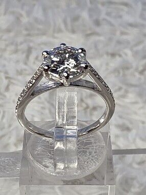 Moissanite 2.5 Carat Open Bridge Gallery Ring